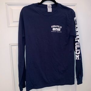 Annapolis, MD long sleeve t-shirt navy blue
